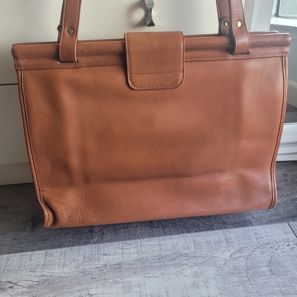 Vintage Coach Barclay Tote Multipurpose  Briefcase Shoulder Bag, Tan - Picture 14 of 17